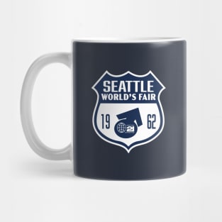 1962 Seattle World's Fair Retro Shield (Blue) Mug